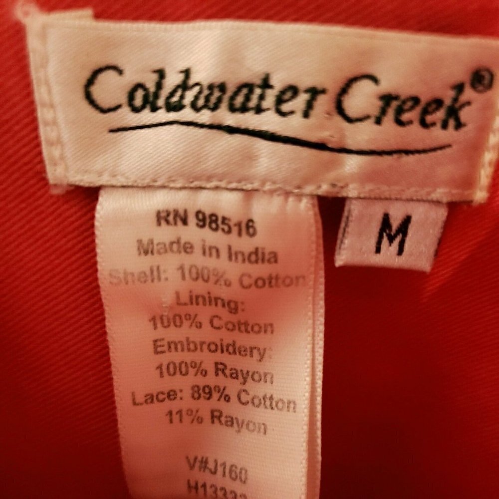 Coldwater Creek Womens Salmon Pink Lightweight Embroidered Blazer Medium - Picture 7 of 8